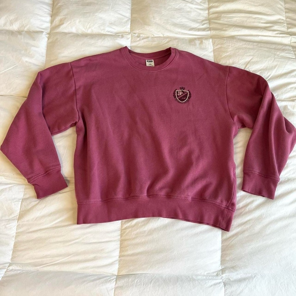 Pink Victoria’s Secret Cozy matching lounge set sweatshirt and joggers small - Picture 6 of 8